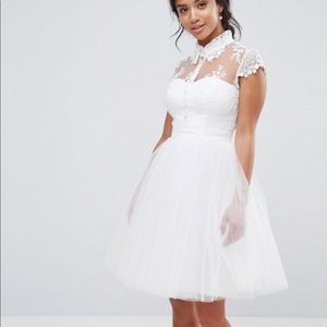 Chi chi London mini skater tulle dress .